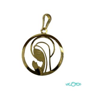Colgante Oro 18k Virgen Rezando