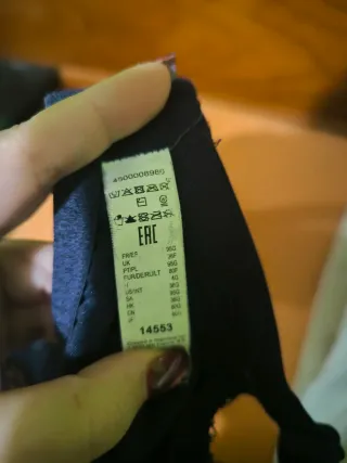 Sujetador 95G Negro y Azul Encaje