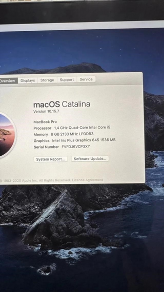 MacBook Pro 2020 256GB Plata