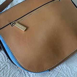 Bolso Michael Kors ante azul y piel camel