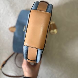 Bolso Michael Kors ante azul y piel camel