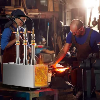 Forgia a Gas Propano 3 Bruciatori Acciaio Inox