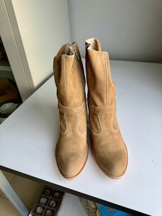 Stivaletti Nero Giardini camoscio marrone