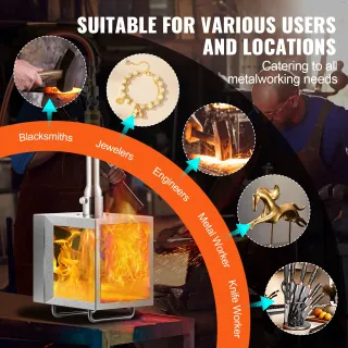 Forgia a Gas Propano 1 Bruciatore Acciaio 1427°C