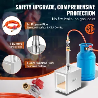 Forgia a Gas Propano 1 Bruciatore Acciaio 1427°C