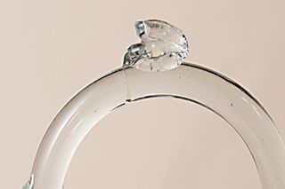 Cesta vidrio Murano colores con asa