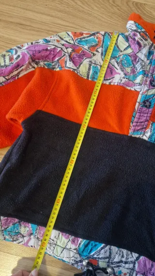 Sudadera polar vintage multicolor