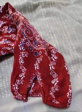 Blusa de gasa estampada