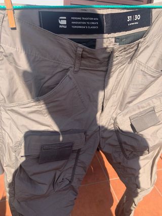 Pantalón G-Star RAW Talla 40 Bolsillos Verde Oliva