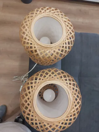 Lámparas de mesa de bambú (2 unidades)