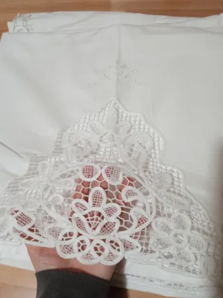 Set Lenzuola Cotone Ricamato Bianco