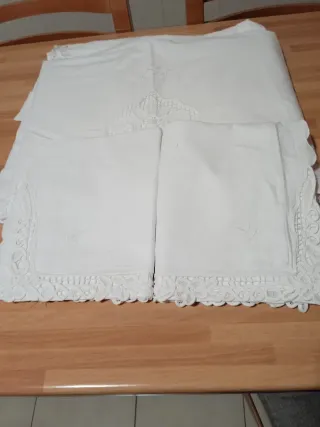 Set Lenzuola Cotone Ricamato Bianco