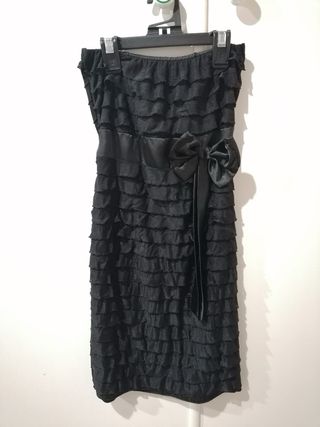 Vestido negro palabra de honor talla XS