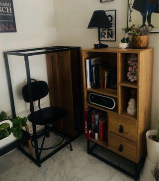 Escritorio Consola Industrial Madera y Metal