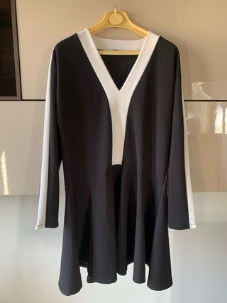 Vestito Zara nero e bianco taglia L