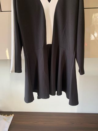 Vestito Zara nero e bianco taglia L