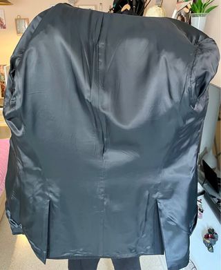 Traje Milano Negro Rayas