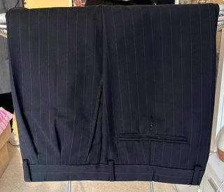 Traje Milano Negro Rayas