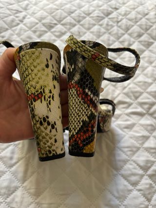 Sandalias Zara Talla 36 Tacón Plataforma