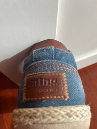 Zapatos náuticos de lona azul