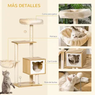 Árbol Rascador para Gatos con Plataforma