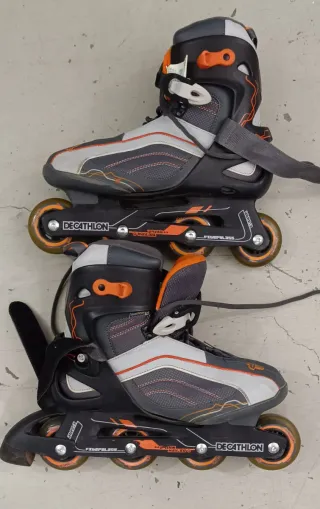 Patines Oxelo línea T42.5 + protecciones y bolsa