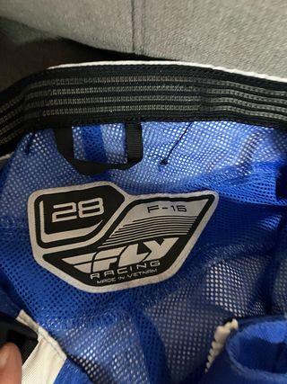 Traje Motocross Fly Racing Azul/Blanco