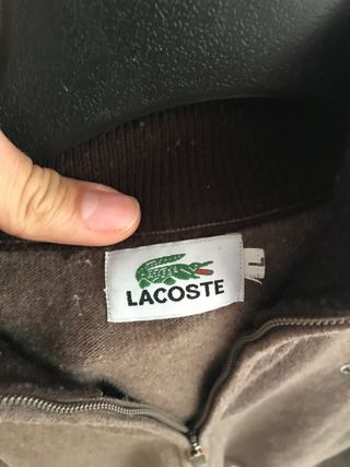 Jersey Lacoste Marrón Cremallera