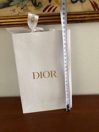 Bolsa de papel Dior blanca