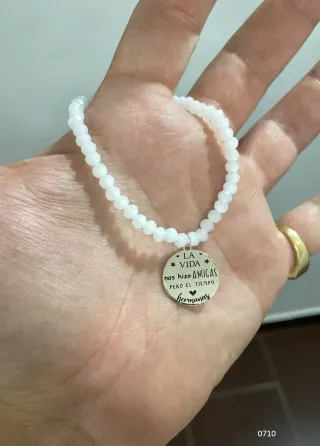 Pulsera plata 1 ley amigas hermanas