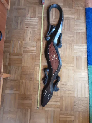 Figura Decorativa Madera Lagarto