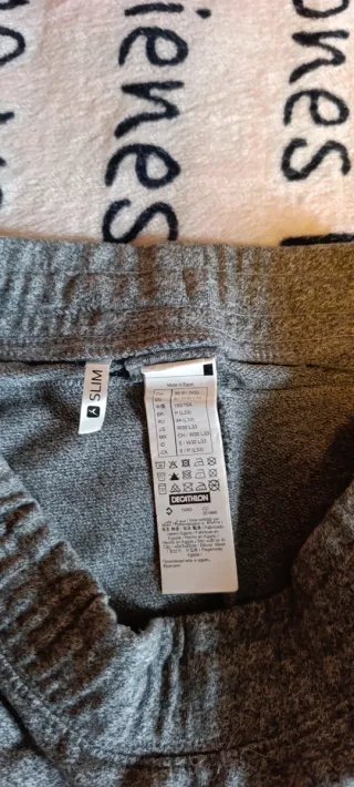 Pantalón largo deportivo gris hombre