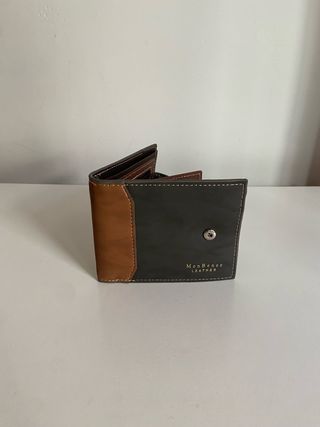 Cartera Monedero Hombre Bense Marrón/Gris