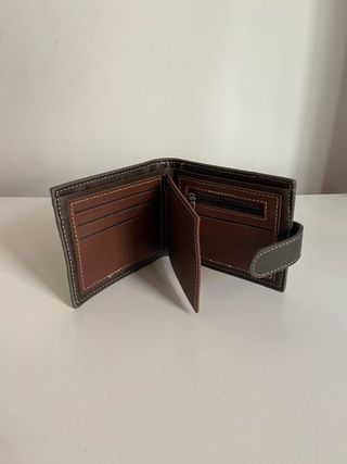 Cartera Monedero Hombre Bense Marrón/Gris