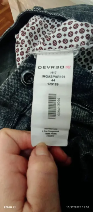 Pantalón gris pinzas Devred T.42