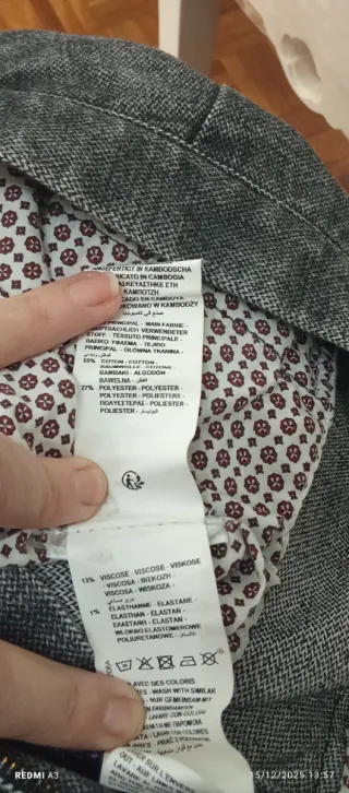 Pantalón gris pinzas Devred T.42