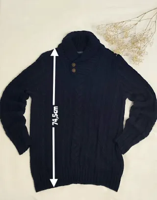 Jersey Polo Club Lana Azul Marino Talla XXL