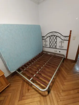 Somier 135cm con cabecero vintage