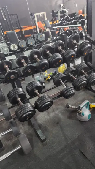 Lote de productos para gimnasio