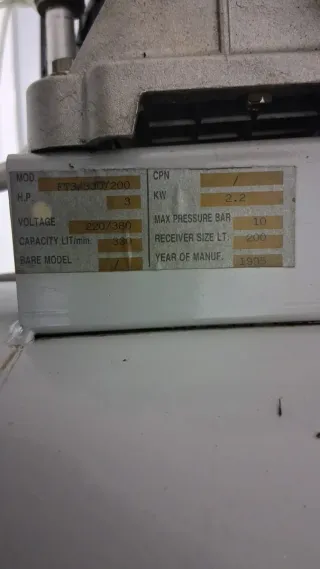 Compresor de aire industrial ligero