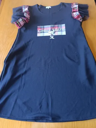 Vestido Chill&Buy Volantes Escoceses Snoopy XL