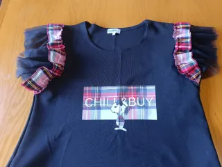 Vestido Chill&Buy Volantes Escoceses Snoopy XL