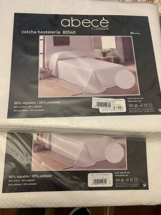 2 Colchas Hostelería Blancas 90cm