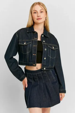 TALLY WEiJL Falda Vaquera Azul Oscuro Mujer