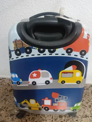 Maleta infantil 18 con dibujos de vehículos