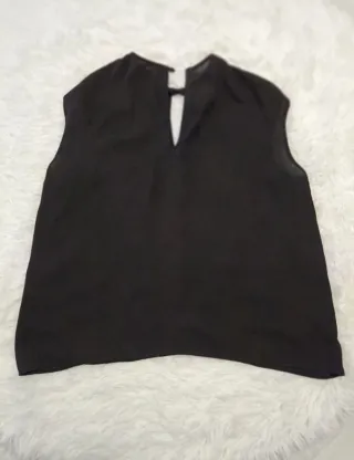 Blusa Zara Negra Manga Corta