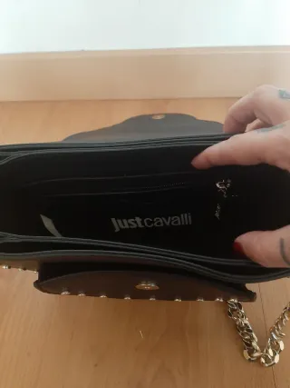 Bolso Negro y Dorado Just Cavalli