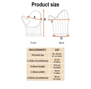 Guantes acolchados de algodón