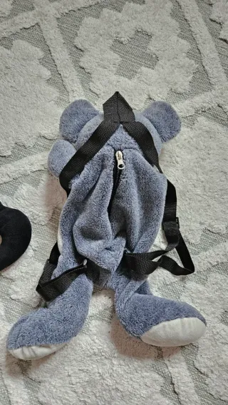 Peluche Mono con Asa y Koala Mochila gris pelito