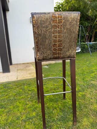 6 Sillas Altas Polipiel Estampado Animal